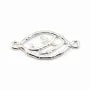 Intercalary branch of bamboo,sterling silver 925, 11x25mm x 1pc