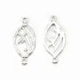 Intercalaire branche de bambou, argent 925, 11x25mm x 1pc