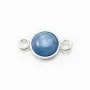 Intercalaire support rond à coller, argent 925, 8mm x 1pc