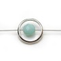 Spacer in 925 silver, in shape of round, with 2 holes, 13mm x 2pcs