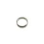 Intercalaire en argent 925, de forme ronde, avec 2 trous, 8mm x 4pcs