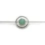 Intercalaire en argent 925, de forme ronde, avec 2 trous, 8mm x 4pcs