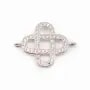 Spacer silver 925 and strass Celt Clover 13x20mm x 1pc