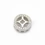 Intercalaire argent 925 oxyde de zirconium 11mm x 1pc