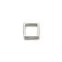 Intercalaire en argent 925, de forme carré, avec 2 trous, 8mm x 2pcs