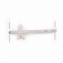 Spacer silver 925 and strass Boy 8.5x30mm x 1pc