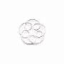 925 Silver Rings , flower, hammered,20.5mm x 1pc