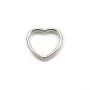 Intercalaire en argent 925, en forme de coeur, avec 2 trous, 12 * 13mm x 2pcs