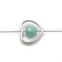 Intercalaire en argent 925, en forme de coeur, avec 2 trous, 12 * 13mm x 2pcs