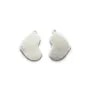 925 silver rings, heart, 12.5x18mm  x 1pc