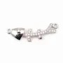 Intercalaire argent 925 et strass Arêtes de poisson 7.5x26mm x 1pc