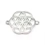 Intercalary flower silver 925 rhodié, 16x22mm x 1pc