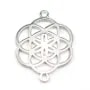 Intercalary flower silver 925 rhodié, 16x22mm x 1pc