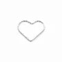Intercalaire coeur martèle ,16x20mm, argent 925  x 2pcs