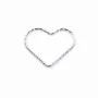 Intercalaire coeur martèle ,16x20mm, argent 925  x 2pcs