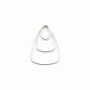 Intercalaire triple triangle martèle ,21x25mm, argent 925  x 1pc