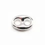 Intercalaire grain de café , 12.5x17mm, argent 925  x 1pc