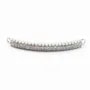 Argent 925 rhodie  pendantif  BARETTE& zircons38MM avec anneau 3mm x 1pc