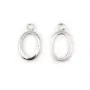 Pendant support  for cabochon oval,sterling silver, 10x14mm x 1pc
