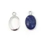 Pendant support  for cabochon oval,sterling silver, 10x14mm x 1pc