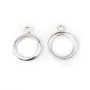 Pendentif support  pour cabochon ronde, argent 925, 14mm x 1pc