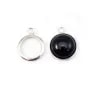 Pendant support  for cabochon round,sterling silver, 14mm x 1pc