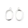 Pendant support  for cabochon oval,sterling silver, 13x18mm x 1pc