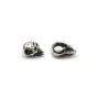 Pendentif en forme de tête de mort, en argent 925, de taille 5x10mm x 2pcs