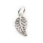 Argent 925  breloque feuille 7x17mm avec anneau 5.5mmX 1pc