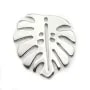 Breloque en argent 925, en forme de feuille, 15 * 16mm x 1pc