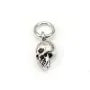 Breloque en forme de tête de mort, en argent 925, de taille 5x11mm x 1pc