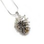 Pendentif en argent 925 rhodié & zirconium multicolore pour perle baroque x 1pc