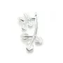 Small bracelet charm connects with three ties,sterling silver 925, 16x25mm x 1pc