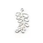 Breloque plume en argent 925 24mm x 1pc