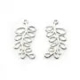 925 sterling silver feather charm 24mm x 1pc