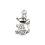 Breloque en argent 925 & zirconium , en forme de souris, mesurant 6x12mm x 1pc