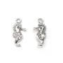 Breloque en argent 925 & zirconium, en forme d'hippocampe, mesurant 5x12mm x 1pc