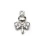 Breloque en argent 925 & zirconium, en forme de libellule mesurant 6.7x10mm x 1pc