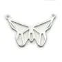 Breloque en argent 925 , en forme de papillon, 20.5 * 12mm x 1pc