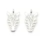 925 sterling silver feather charm 24mm x 1pc