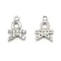 Pendant, 925 sterling silver & zirconium oxide, in the shape of a little man, 7.5 * 10mm x 1pc