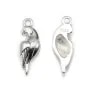 Breloque en argent 925, en forme d'oiseau, 14.5 * 5mm x 1pc