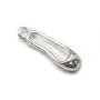 Charm in 925 silver, in the shape of a ballerina, 4 * 13mm x 2pcs