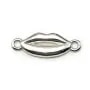 Breloque en argent 925, en forme de bouche, 6 * 17mm x 1pc