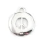 Breloque peace and love découpée Argent 925 15 mm x1 pc
