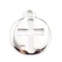 Breloque croix découpée Argent 925 15 mm x 1 pcs