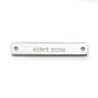 Intercalaire en argent 925, en forme de tube gravé "start now", 22 * 3.5mm x 1pc