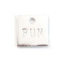 Breloque Fun Carrée Argent 925 10mm x 1 pcs