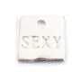 Breloque Carrée Sexy  Argent 925 10mm x 1 pcs