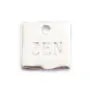 925 Sterling Silver Square ZEN charm 10 mm x 1 pcs 
